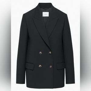 Wilfred Double Breasted Blazer Size 0 Black Aritzia